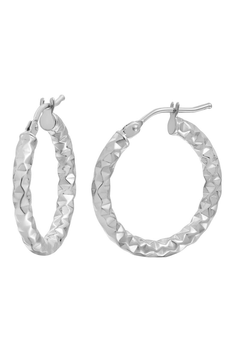 14K Gold Hoop Earrings (Nordstrom Exclusive), Main, color, 14K WHITE GOLD