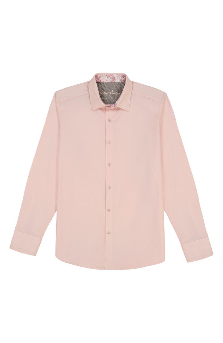 Robert Graham Odyssey Classic Fit Long Sleeve Stretch Cotton Button-Up Shirt, Alternate, color, Pink
