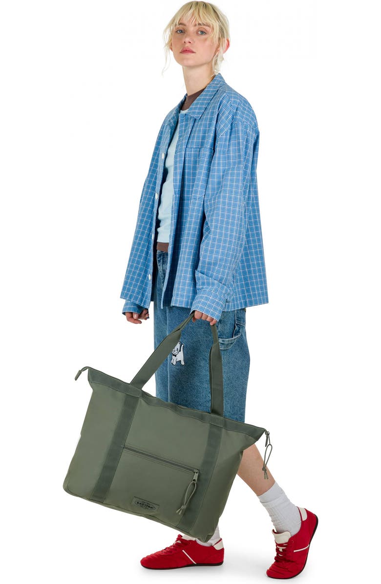 Eastpak Travel Tote Black Shoulder Bags, Alternate, color, Khaki