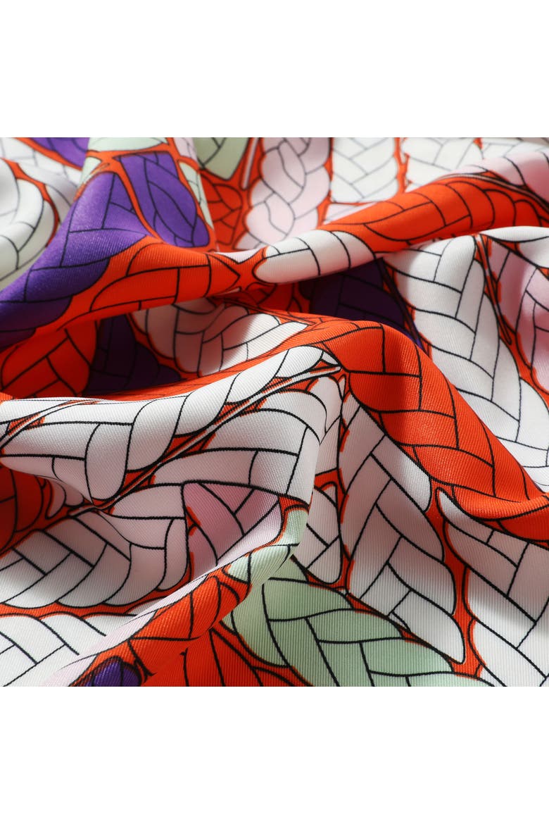 The Marlowe Scarf, Alternate, color, Orange/Purple
