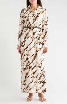 Long Sleeve Belted Shirtdress