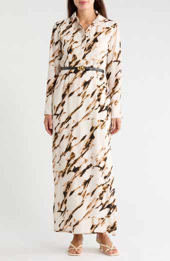 Long Sleeve Belted Shirtdress