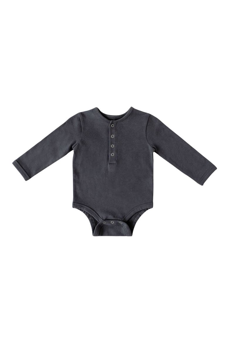 Essentials Long Sleeve Organic Cotton Bodysuit, Main, color, FOUNTAIN BLUE