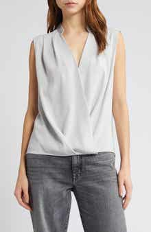 rag & bone Meredith Sleeveless Surplice Top