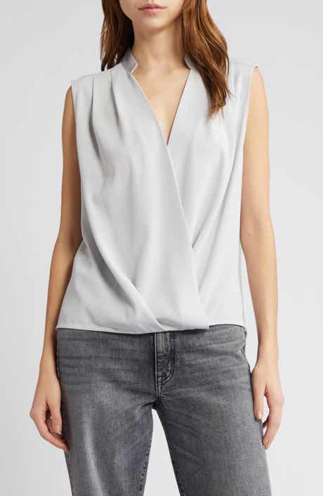 rag & bone Meredith Sleeveless Surplice Top