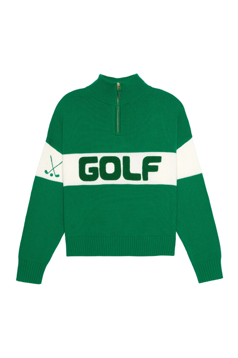 Madison Quarter Zip Sweater - Golf, Main, color, Green