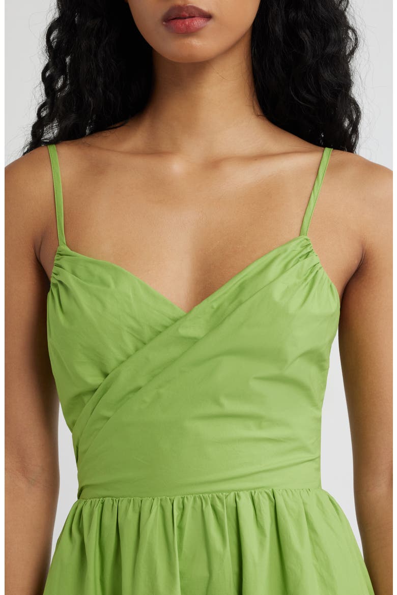 Marcella Tie Back Cotton Poplin Dress, Alternate, color, KIWI