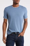 DENIM AND FLOWER Geo Textured Tipped T-Shirt