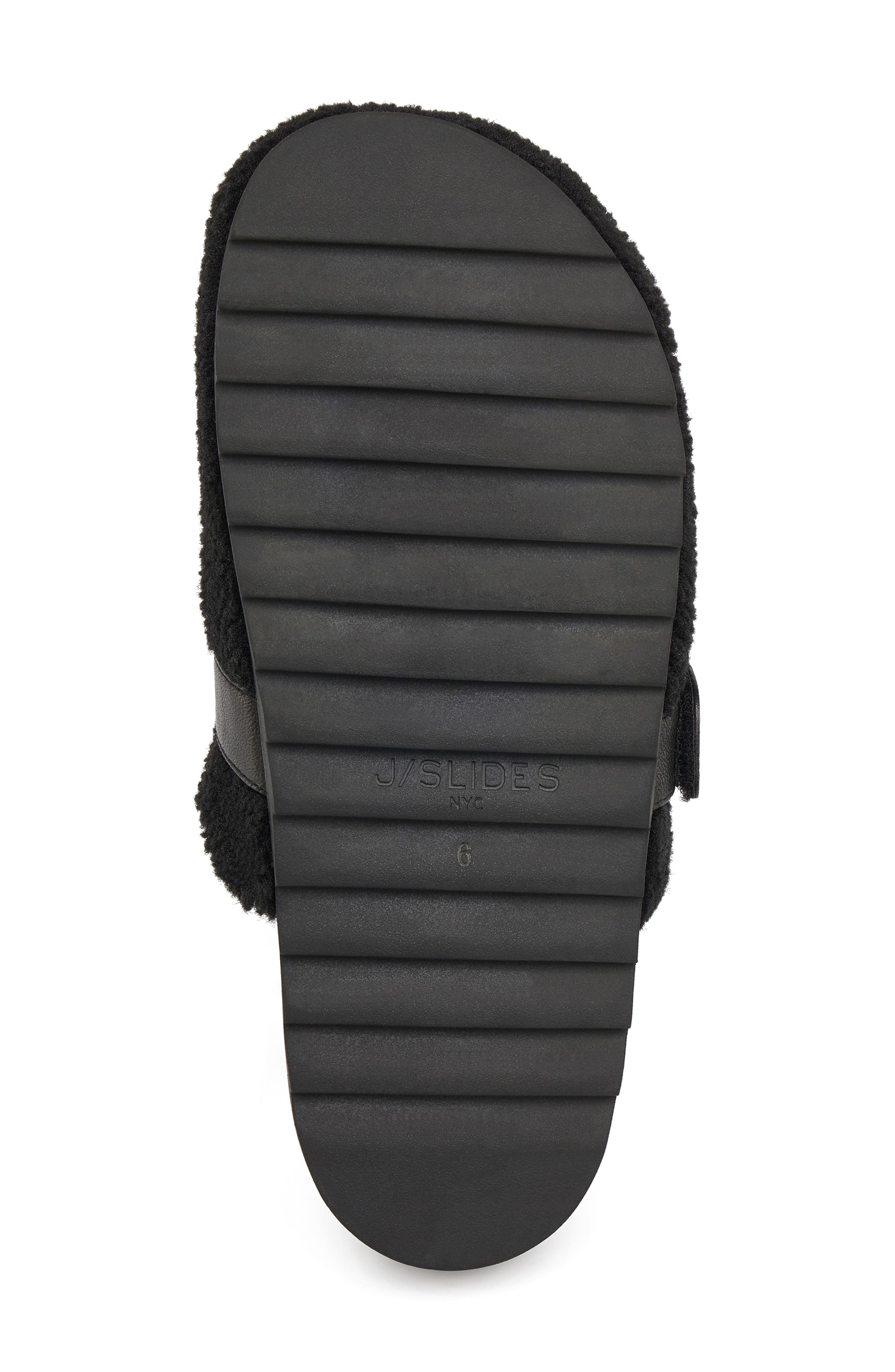 JSlides Rosie Faux Shearling Mule, Alternate, color, Black