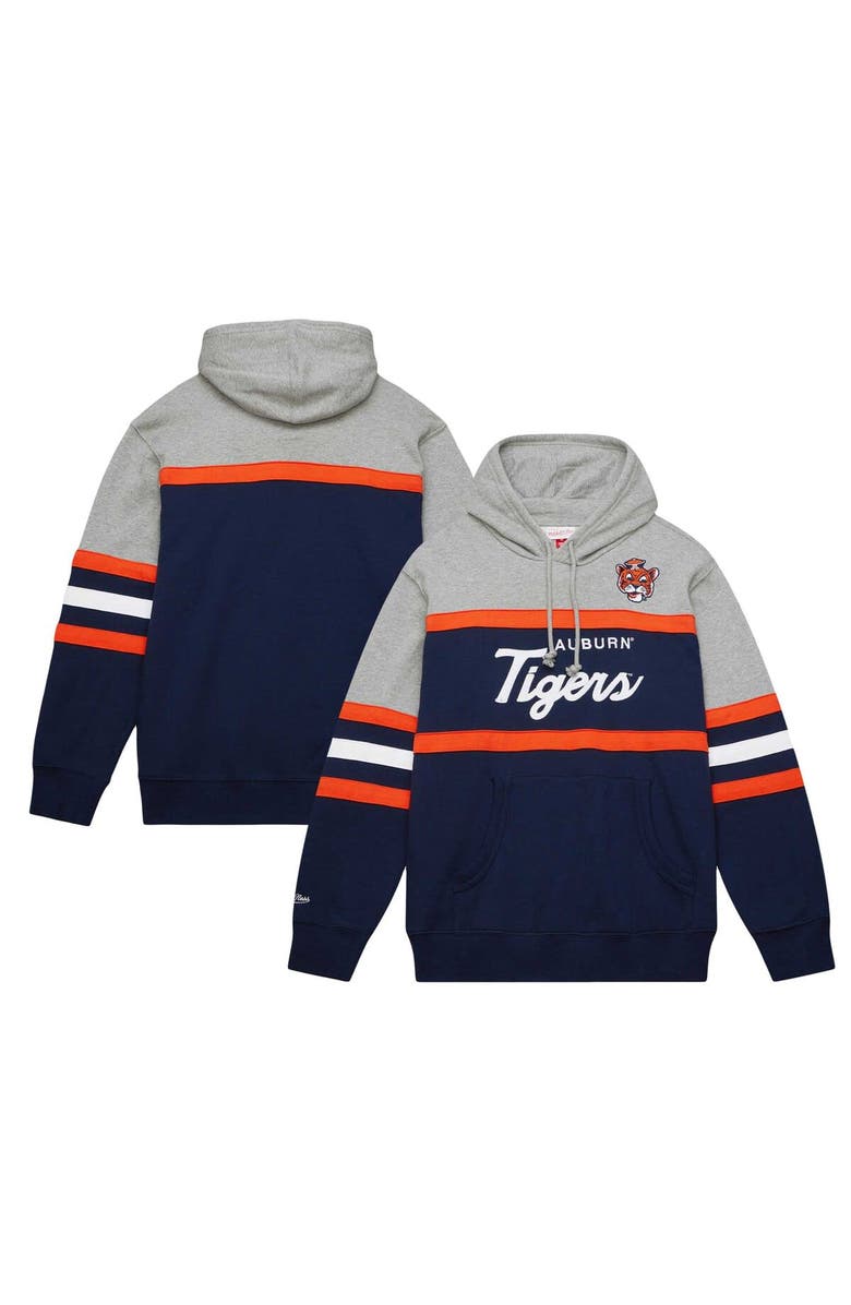 Mitchell & Ness Men's Mitchell & Ness Navy Auburn Tigers Head Coach Pullover Hoodie, Main, color, 