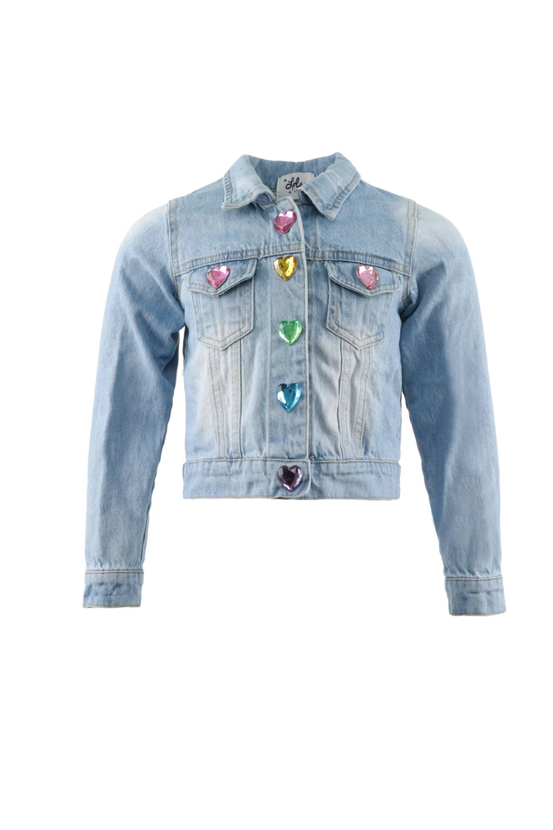 Unicorn Queen Denim Jacket, Alternate, color, Light Blue