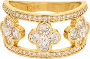 Juvell Cubic Zirconia Clover Ring