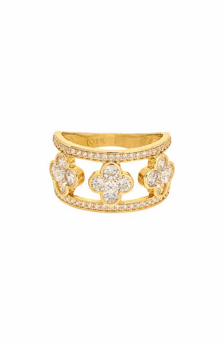 Juvell Cubic Zirconia Clover Ring