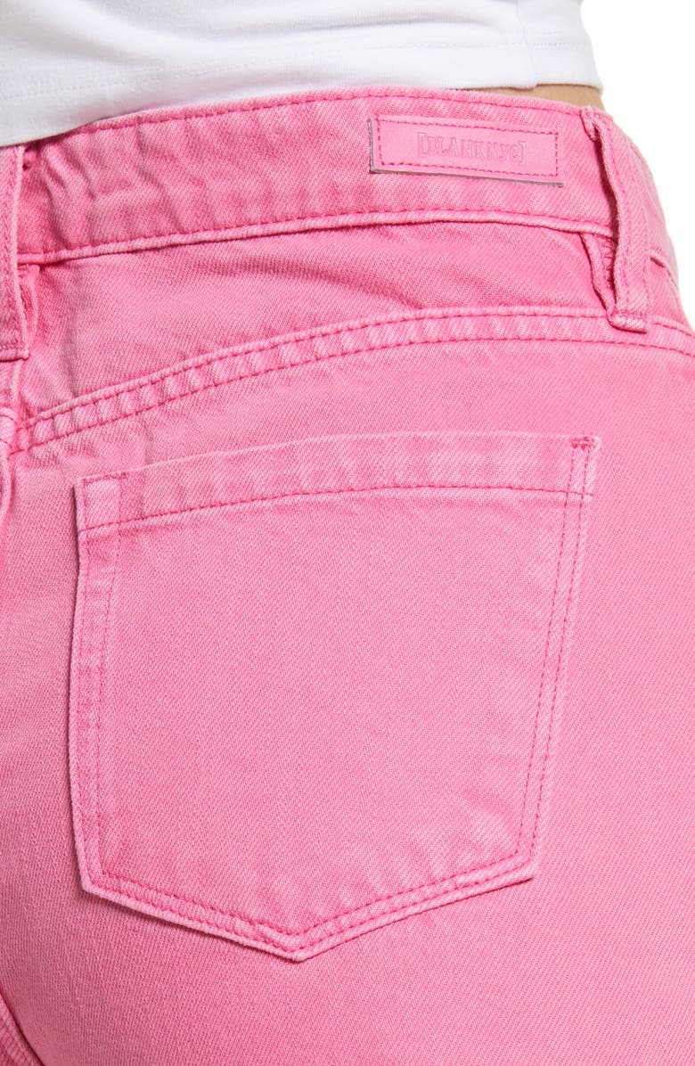 BLANKNYC Baxter Ribcage Raw Hem Crop Straight Leg Jeans, Alternate, color,