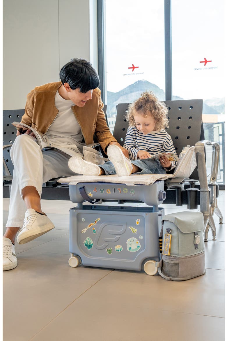 JetKids BedBox® Ride-On Carry-On Suitcase & Backpack Travel Set, Alternate, color, BLUE