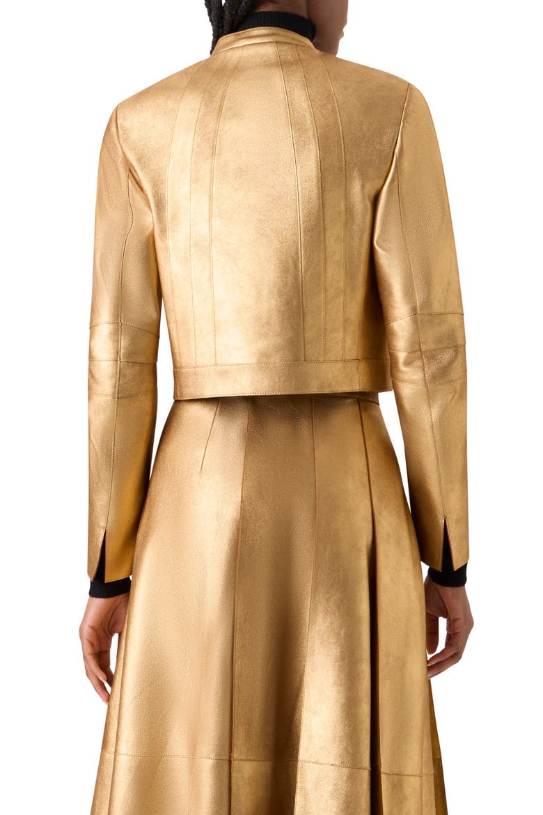Klaus Leather Jacket, Alternate, color, GOLD