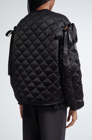 【関税込み】Sandy Liang ブラック Subi ジャケット Sandy Liang Subi Quilted Bow Jacket | Nordstrom