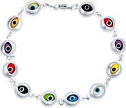 BLING JEWELRY Sterling Silver Evil Eye Bracelet