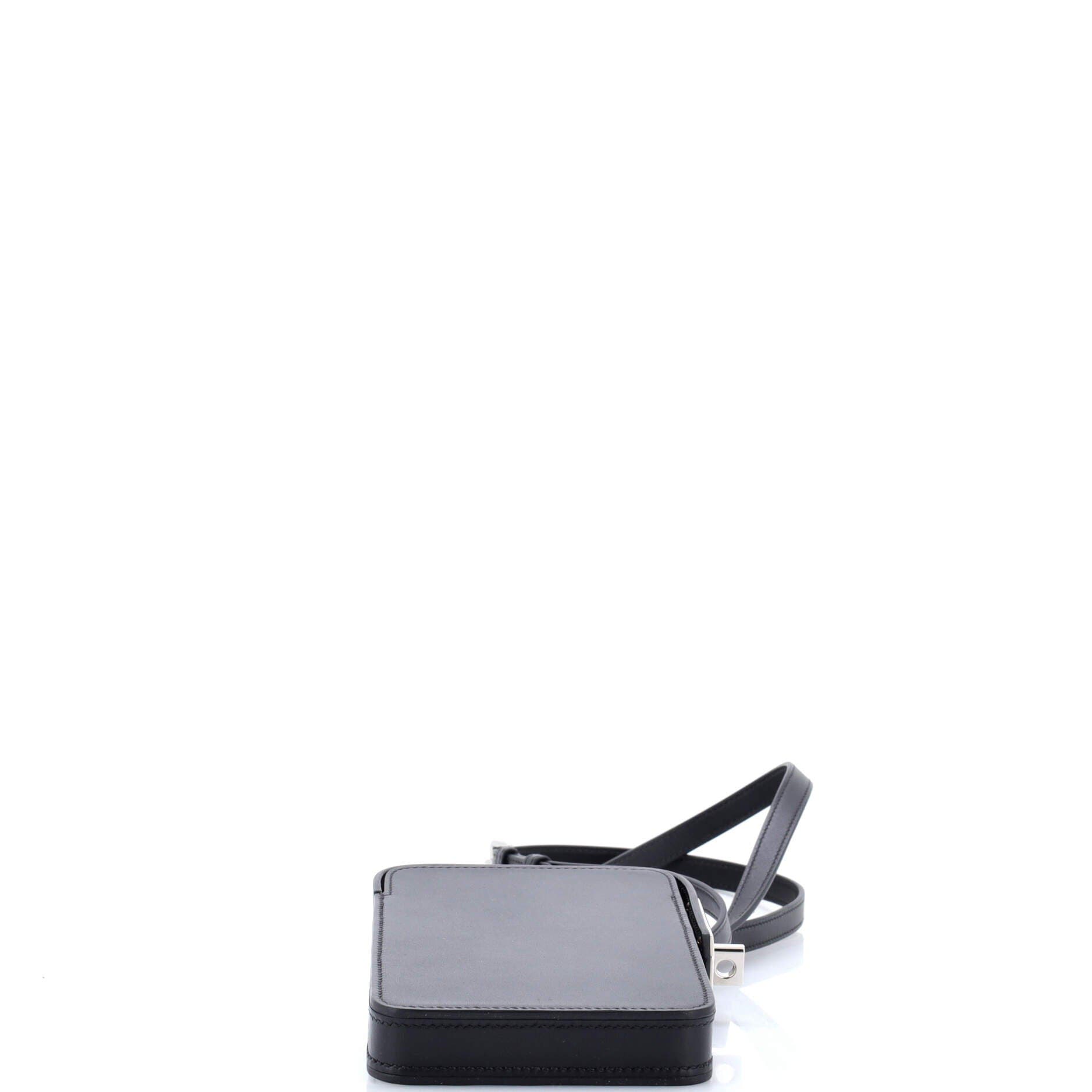 Pre-Owned Hermes Hac a Box Phone Case Tadelakt, Alternate, color, Noir