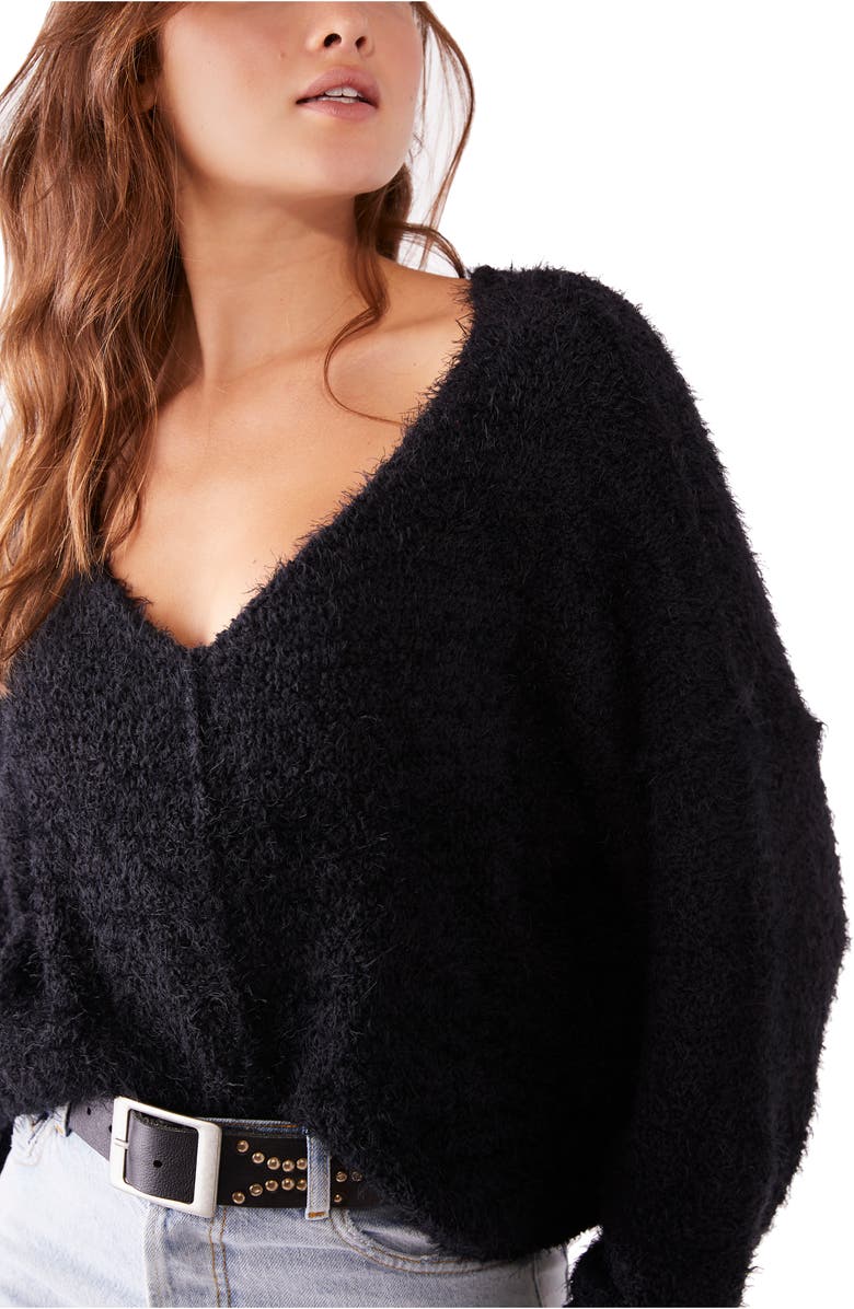 Free People Icing V-Neck Sweater, Alternate, color, 