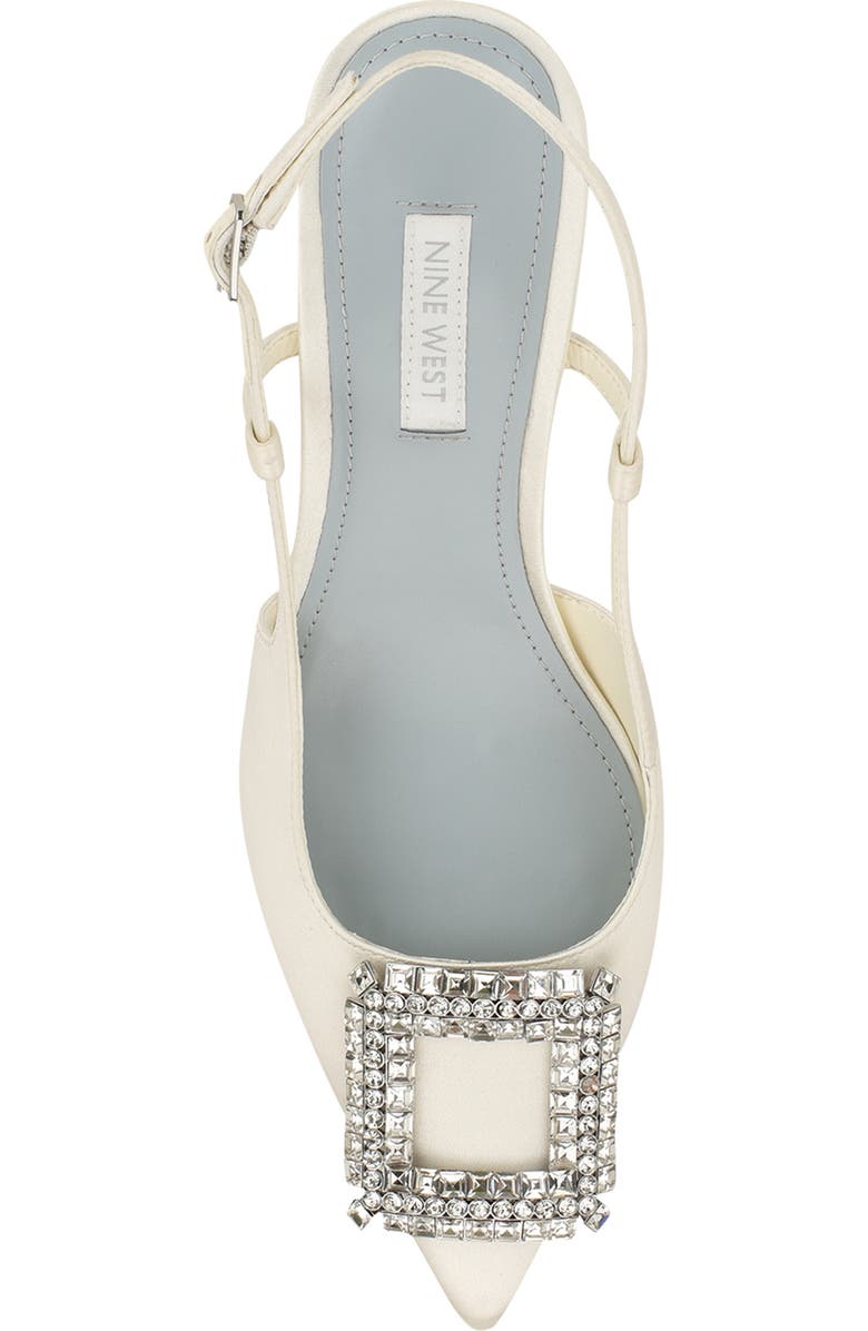 Nine West Aimey Bridal Slingback Pointed Toe Pump, Alternate, color,