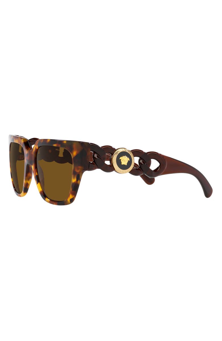 Versace 53mm Polarized Irregular Sunglasses, Alternate, color,