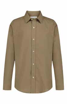 Kids' Herringbone Flannel Button Shirt