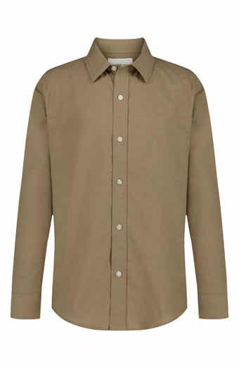 Kids' Herringbone Flannel Button Shirt