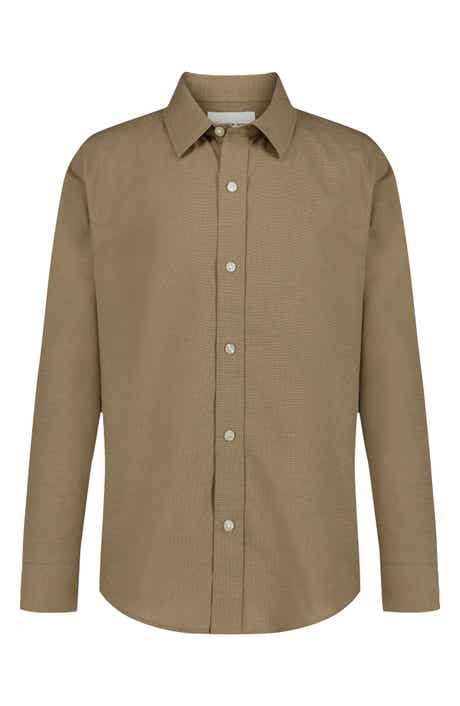 Kids' Herringbone Flannel Button Shirt
