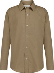 Calvin Klein Kids' Herringbone Flannel Button Shirt