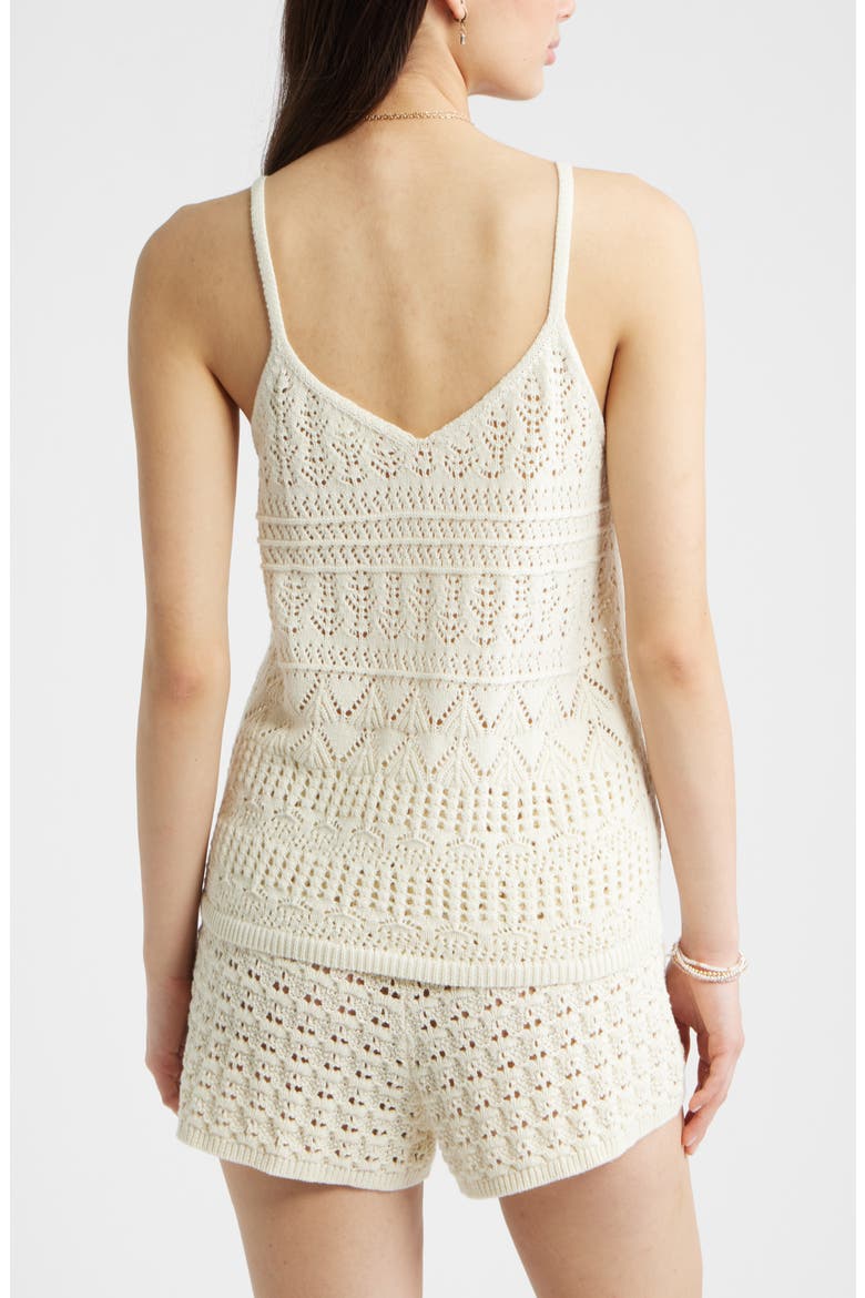Open Stitch Cotton Tank, Alternate, color, IVORY DOVE