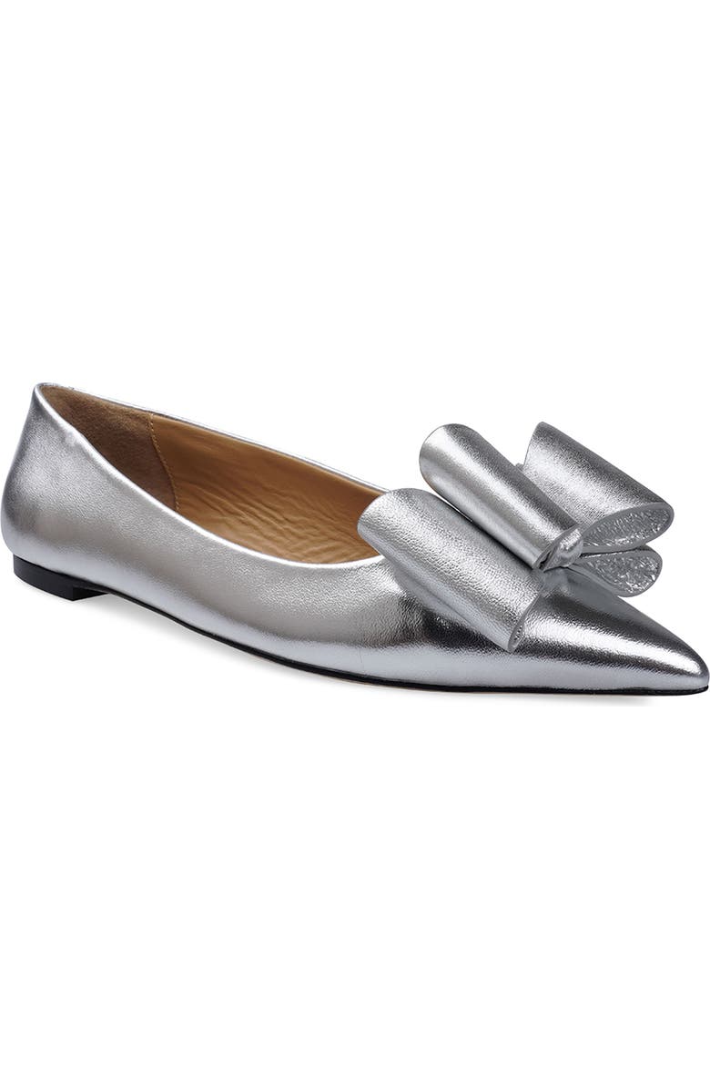 ZIGI Bibiana Flat, Main, color, Silver Metallic Leather