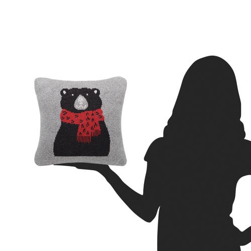 C & F Home C&f Home Winter Black Bear Small Christmas Accent Pillow, 10" X 10" In Black
