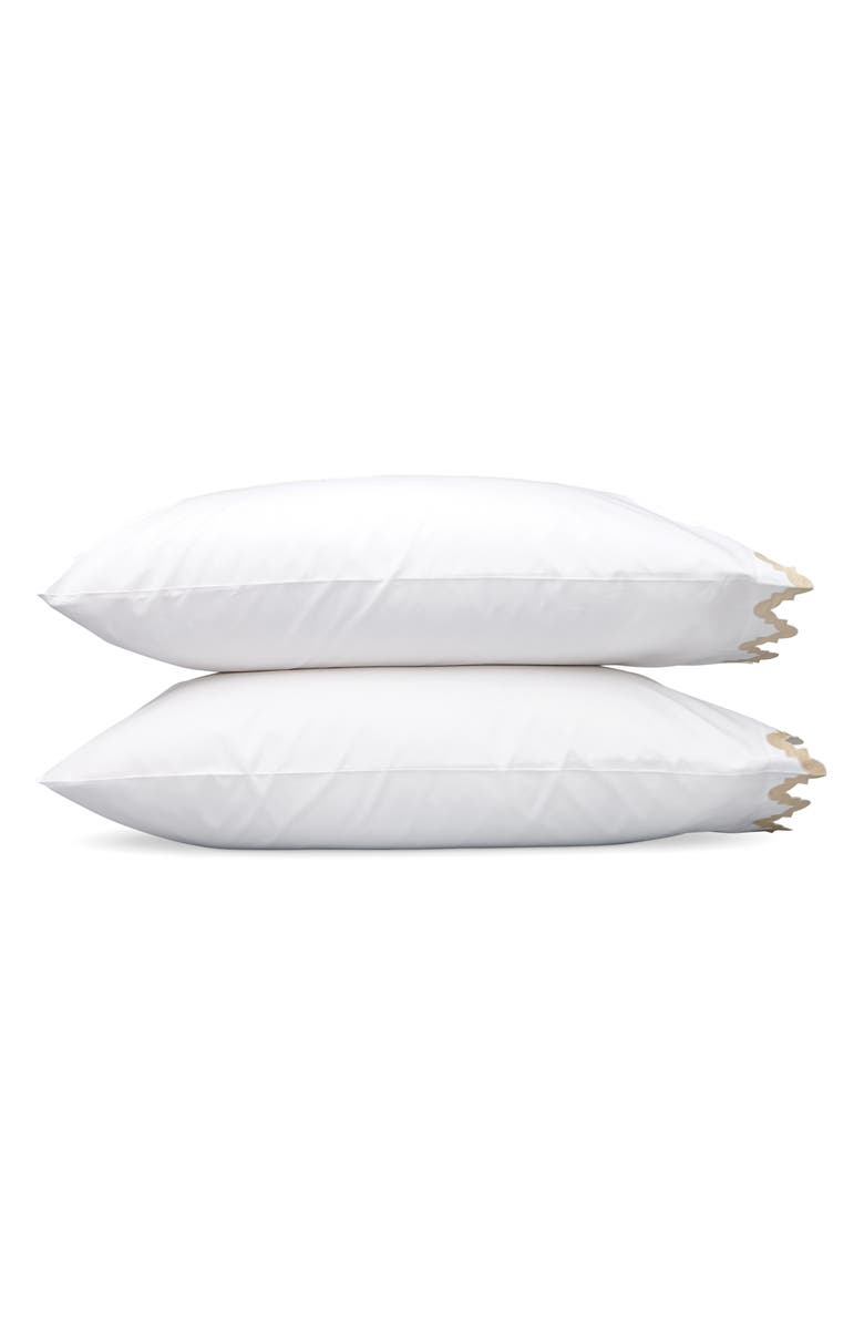 Matouk Aziza Set of 2 Pillowcases, Main, color, Champagne