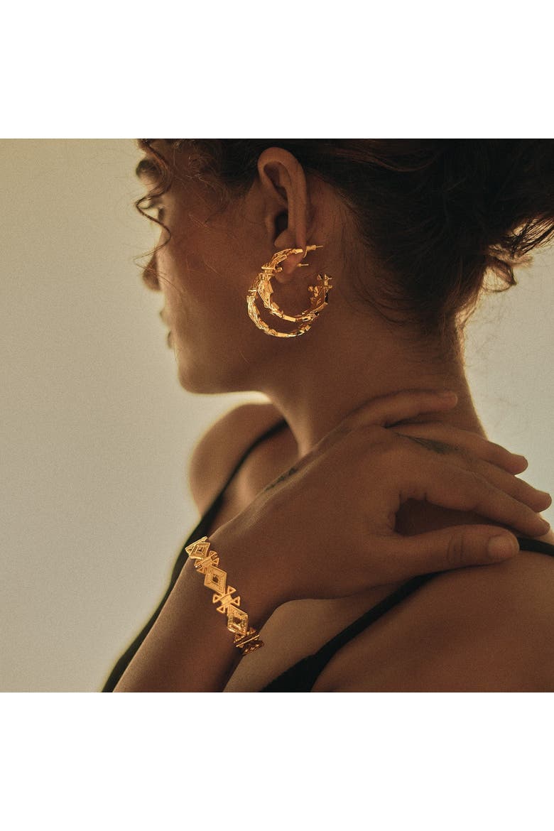 SAFA HOOPS, Alternate, color, Gold Plated