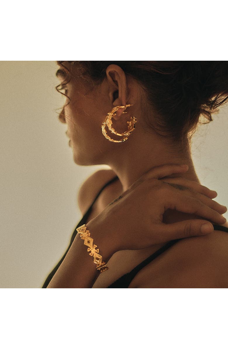 Dhwani Bansal SAFA HOOPS, Alternate, color, Gold Plated