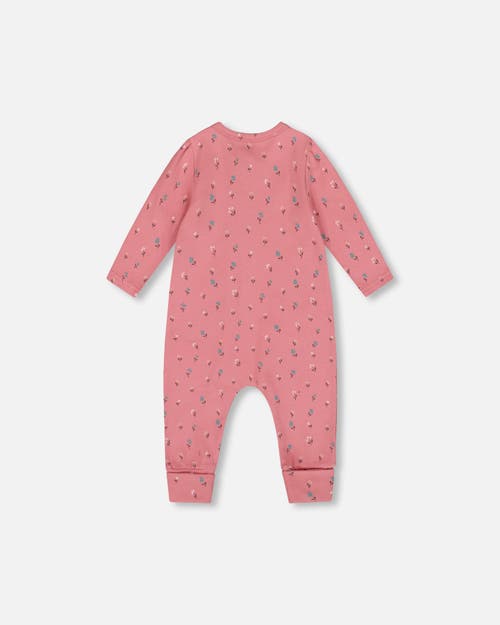 Deux Par Deux Organic Cotton Zipped Romper In Pink