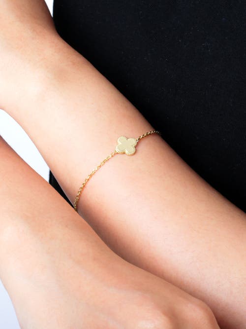 Devata Clover Charm Chain Bracelet In Gold