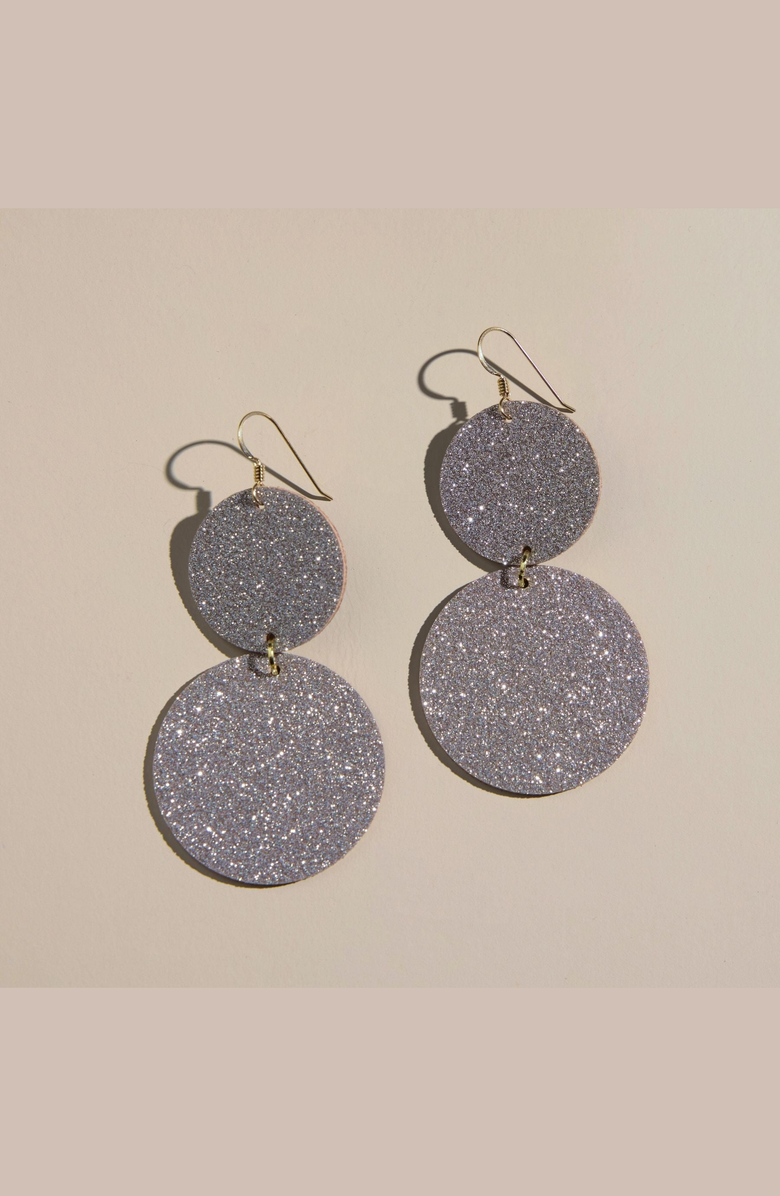 Nickel & Suede Devon Earrings, Main, color, Champagne Sparkle