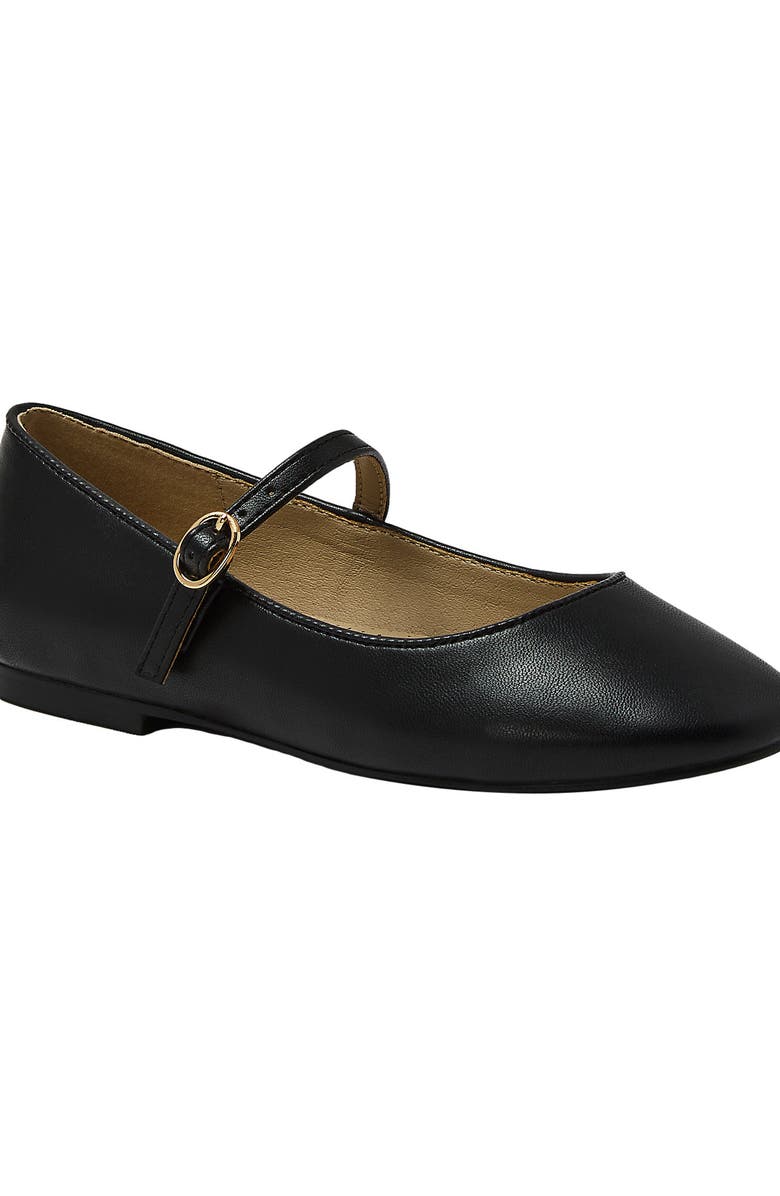 Lands' End Girls Classic Mary Jane Flats, Main, color, Black