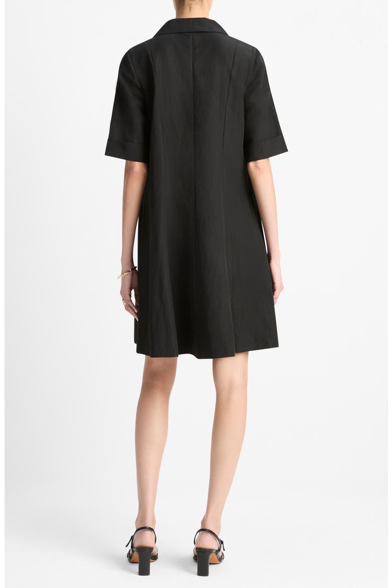 Collar A-Line Dress, Alternate, color, BLACK