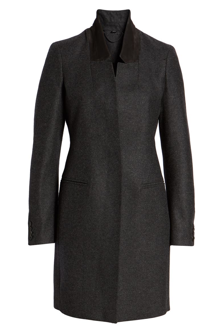 Lyla Wool Blend Coat, Alternate, color, CHARCOAL GREY