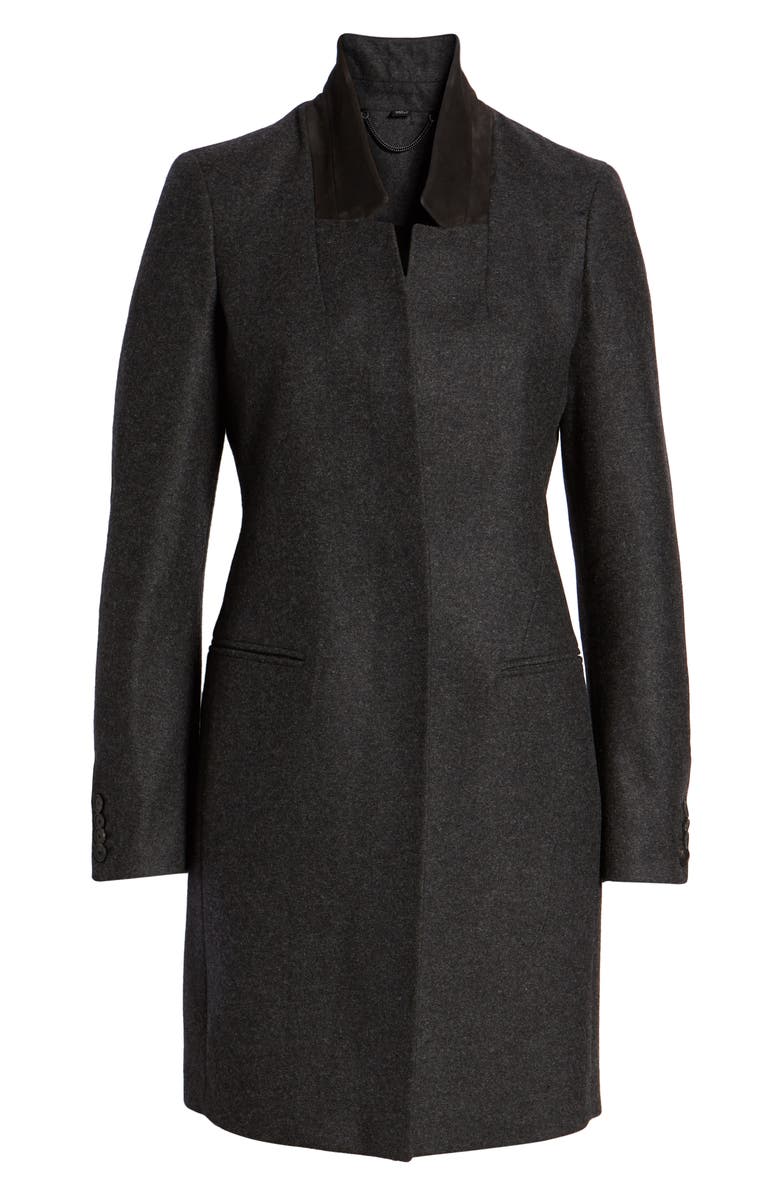 AllSaints Lyla Wool Blend Coat, Alternate, color, 