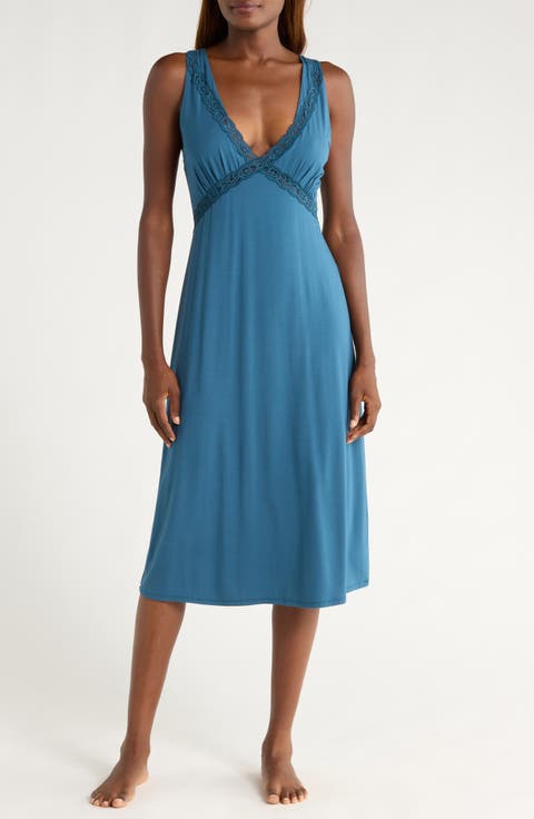 Feathers Lace Trim Nightgown