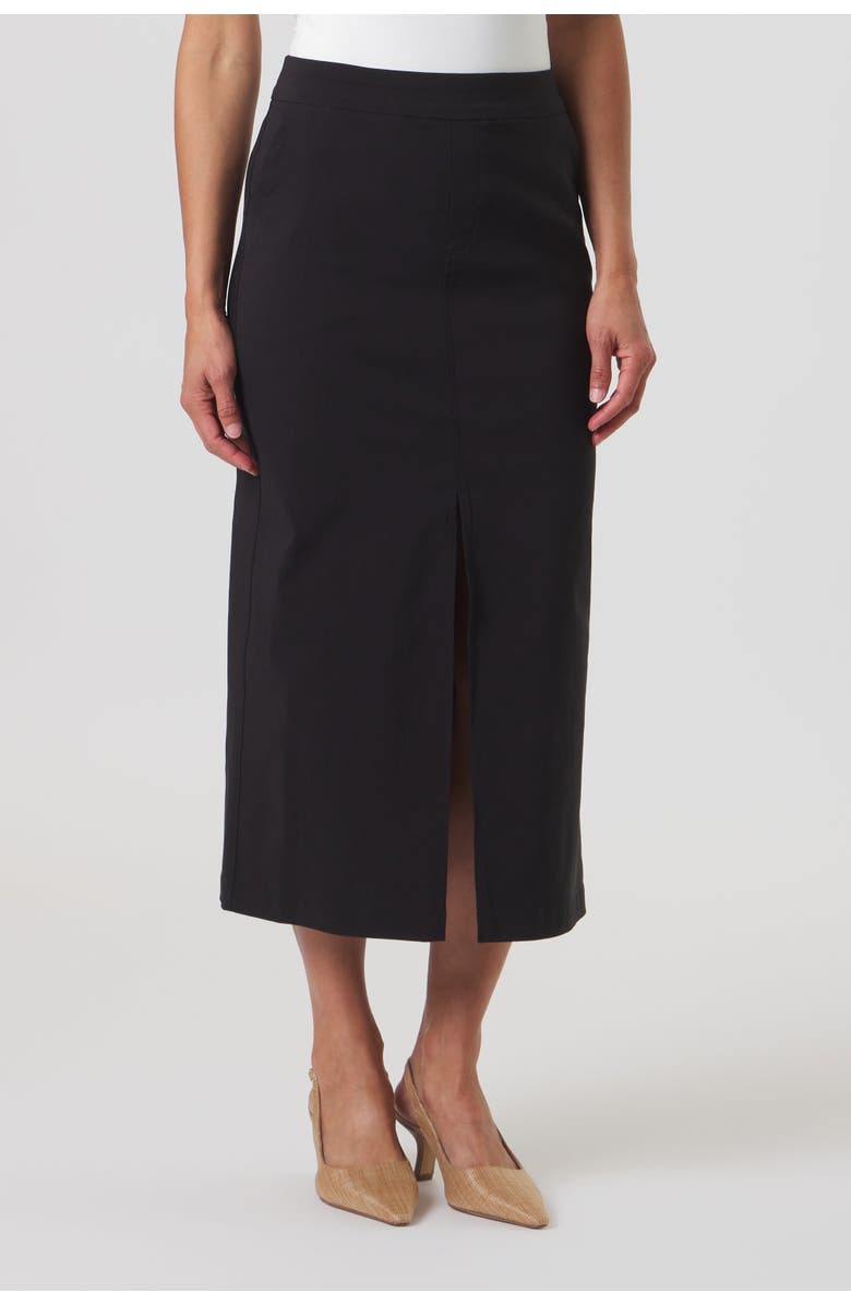 Franne Golde Avenue Pull-On Stretch Skirt, Alternate, color, Black