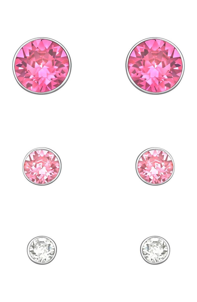 Swarovski Harley Swarovski Crystal Multi Sized Stud Earrings - 3-Piece Set, Main, color, 