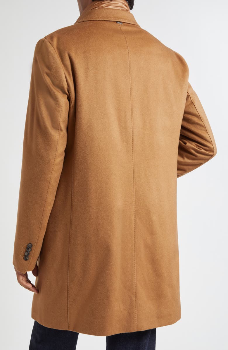 Herno Cashmere Topcoat with Removable Insulated Bib, Alternate, color, Camel