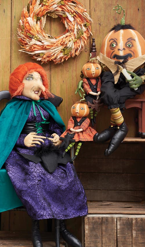 Gallerie Ii Obadiah Pumpkin Joe Spencer Gathered Traditions Halloween Art Doll Figure In Black