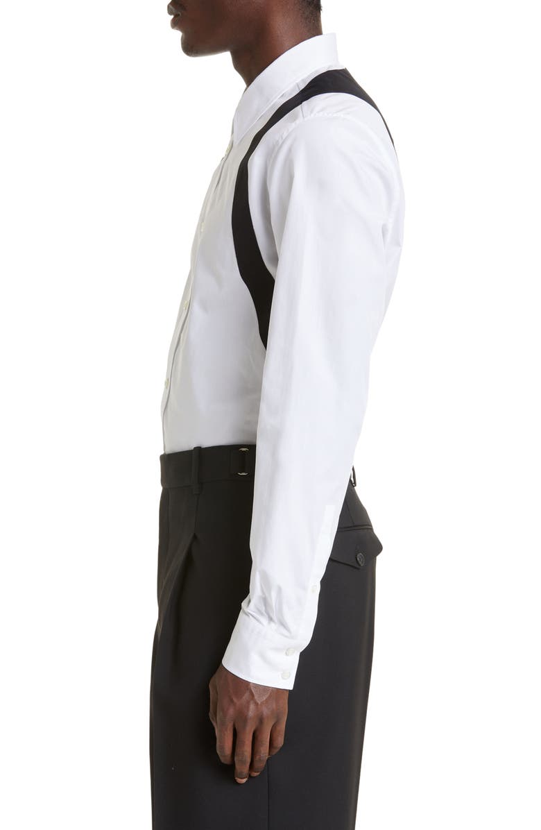 McQueen Harness Detail Button-Up Shirt, Alternate, color, 