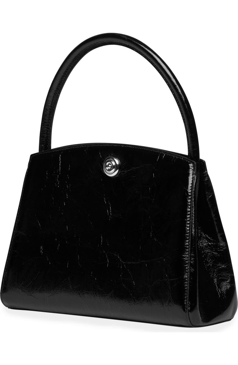 LIFFNER Pushlock Leather Shoulder Bag, Alternate, color, Black